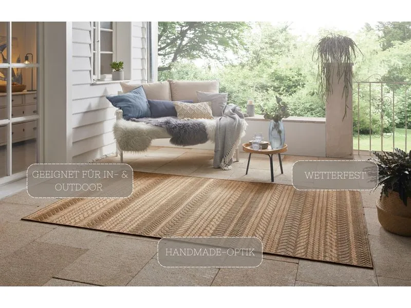 Hanse Home Granado In- & Outdoor Teppich 120 x 170 cm, Braun/Beige Hanse Home Granado In- & Outdoor Teppich 120 x 170 cm, Braun/Beige