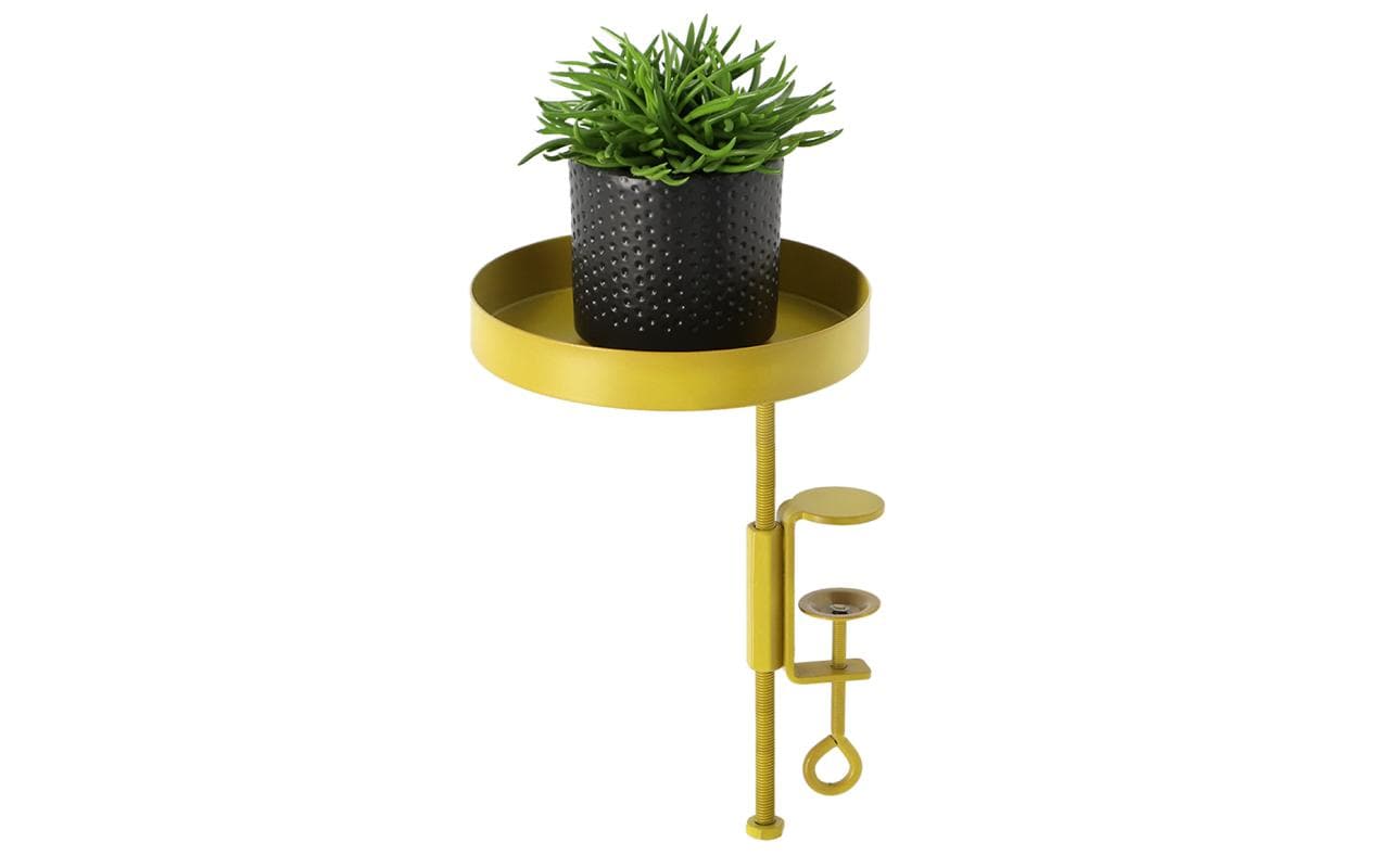 Esschert Design Ablage mit Klemme Stahl, Gold