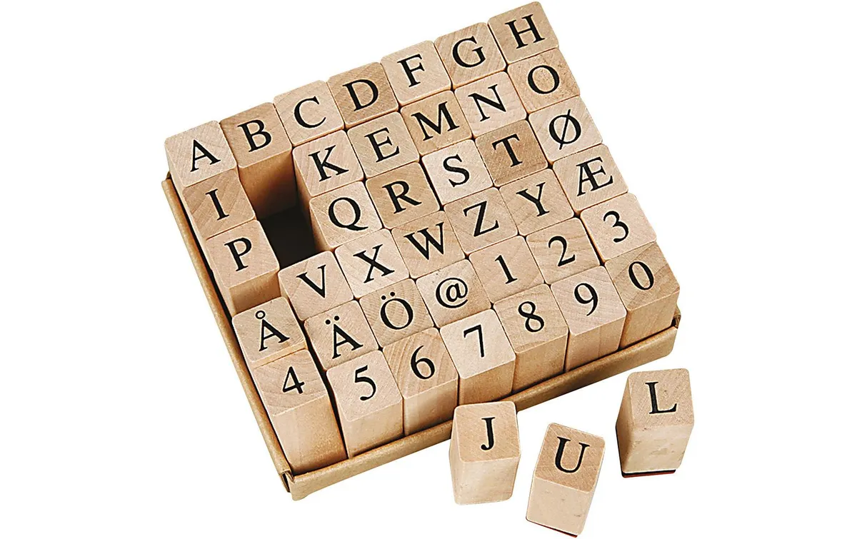 Creativ Company Stempelset Buchstaben/Zahlen 42-teilig