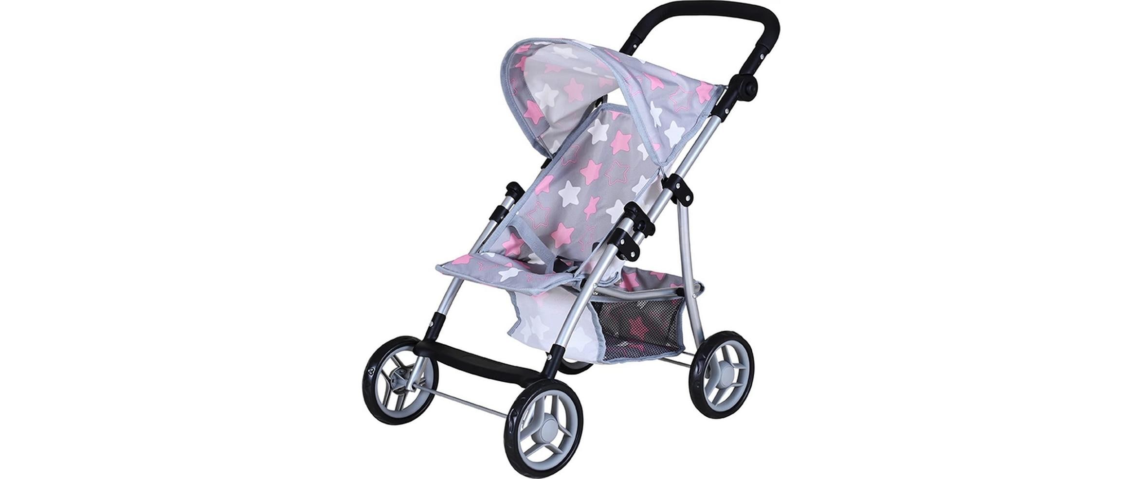 Knorrtoys Puppenbuggy Liba Star Grey Pink