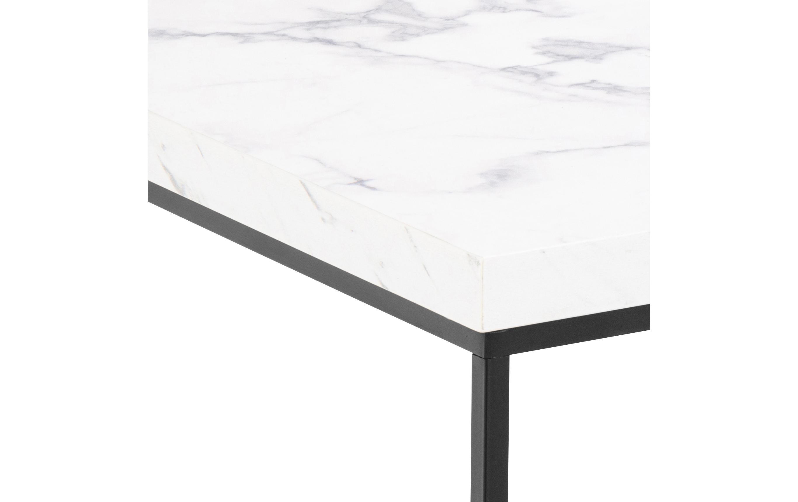 AC Design Couchtisch Barossa 60 x 60 x 45 cm, Schwarz/Weiss