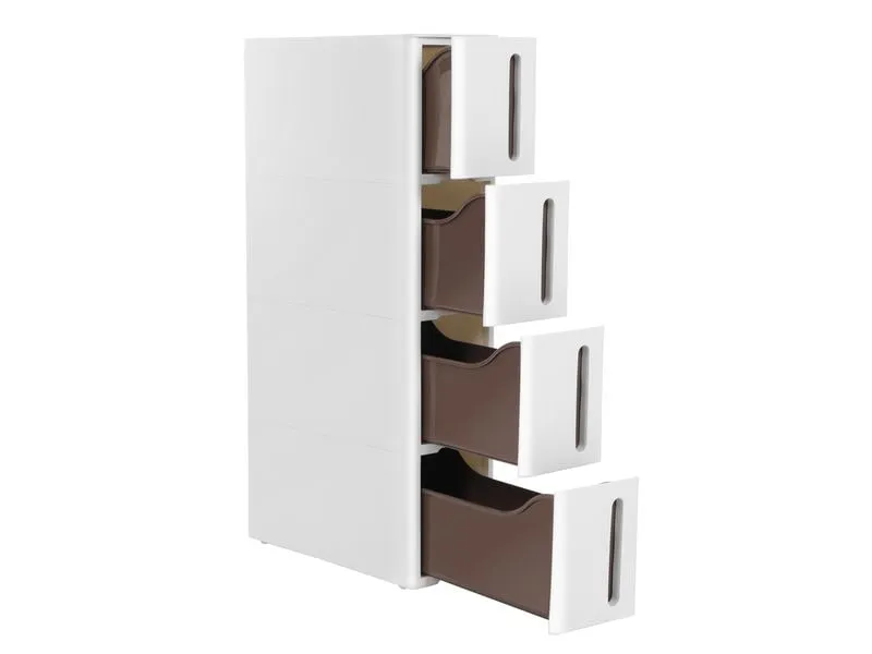 Songmics Kommode mit 4 Schubladen, Weiss Songmics Kommode mit 4 Schubladen, Weiss