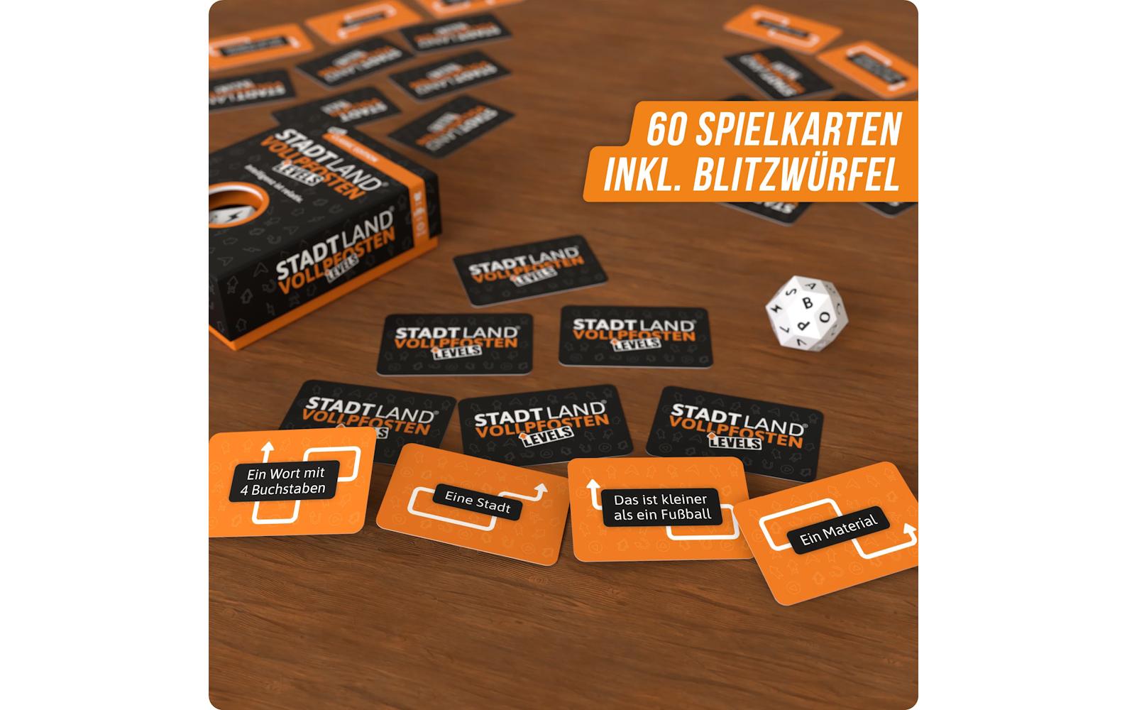 Denkriesen Partyspiel STADT LAND VOLLPFOSTEN – Levels -DE-