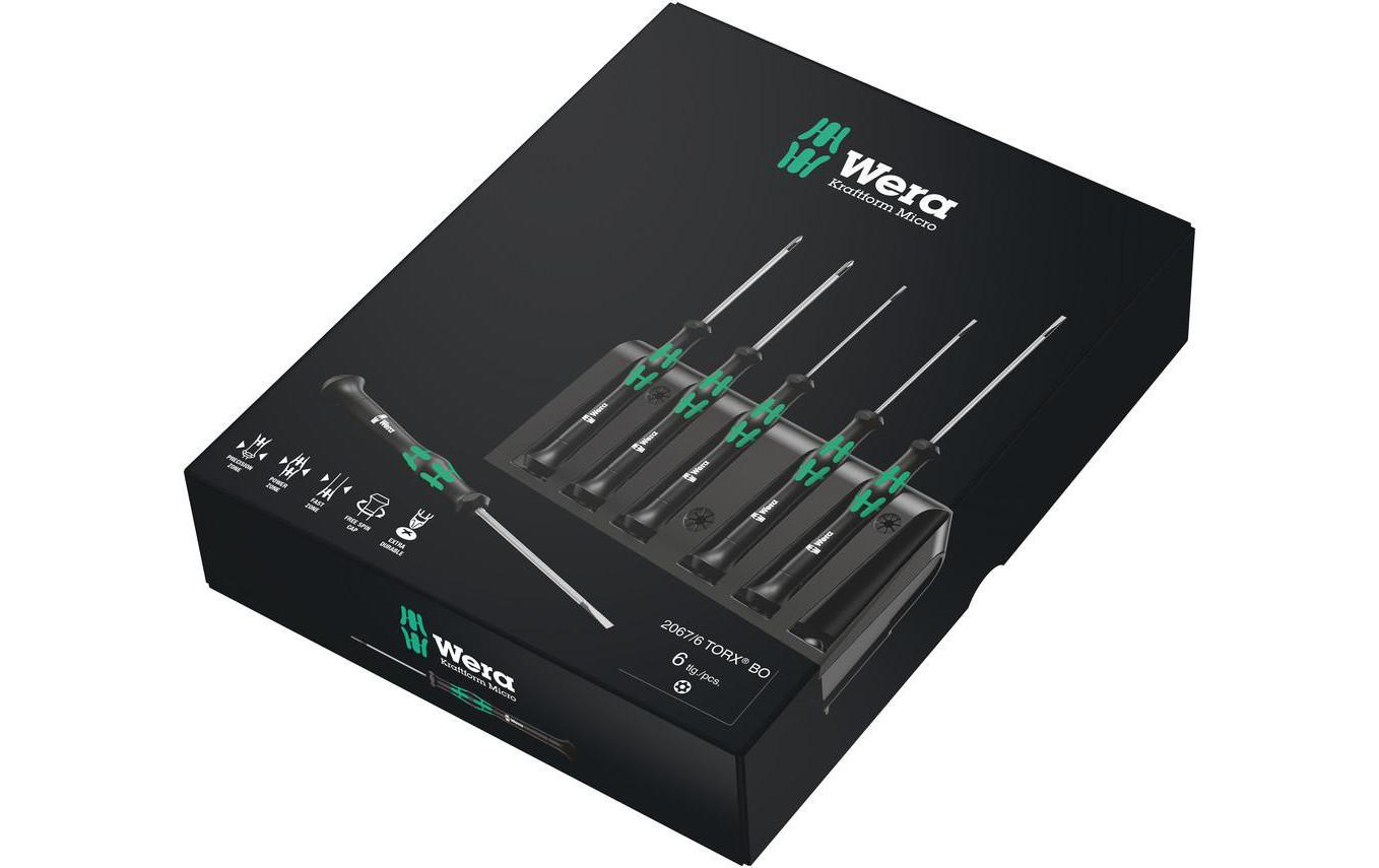 Wera Schraubenzieher-Set Kraftform Micro 2067/6 Torx, 6-teilig Wera Schraubenzieher-Set Kraftform Micro 2067/6 Torx, 6-teilig