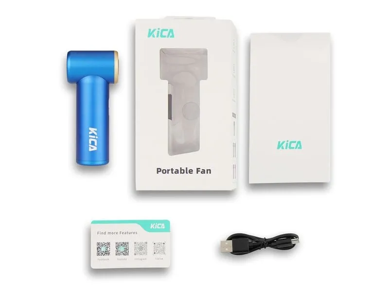 KiCA Jet Fan Mini-Handventilator Blau KiCA Jet Fan Mini-Handventilator Blau