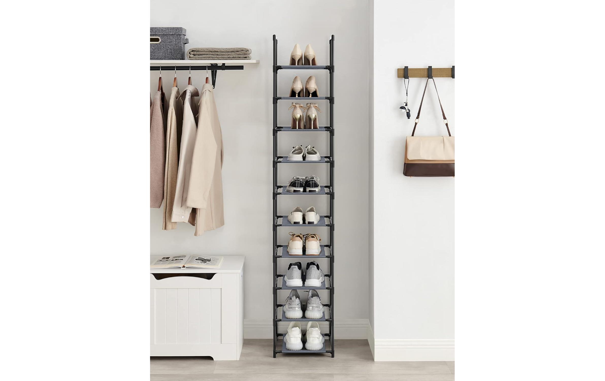 Songmics Schuhregal 33 x 173 cm, Grau