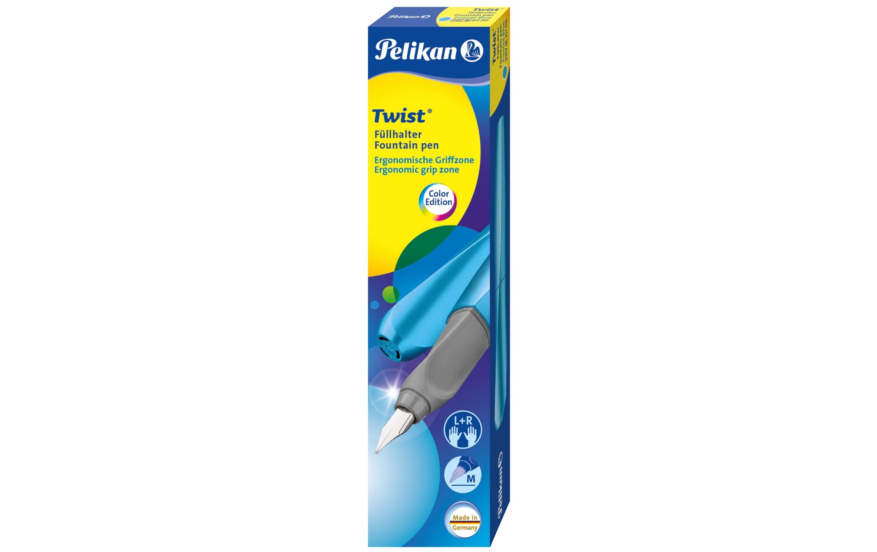 Pelikan Füllfederhalter Twist Metallic Medium (M), Blau