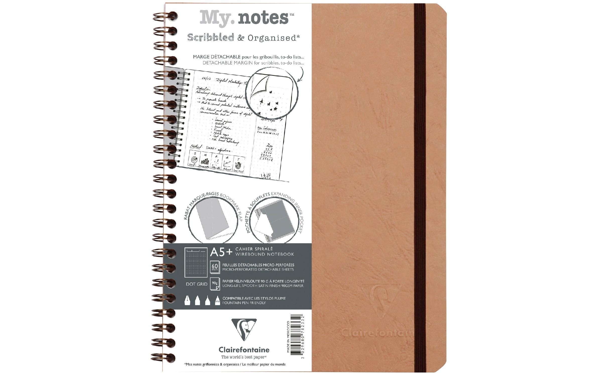 Clairefontaine Notizbuch AgeBag A5+, dotted, Beige Clairefontaine Notizbuch AgeBag A5+, dotted, Beige