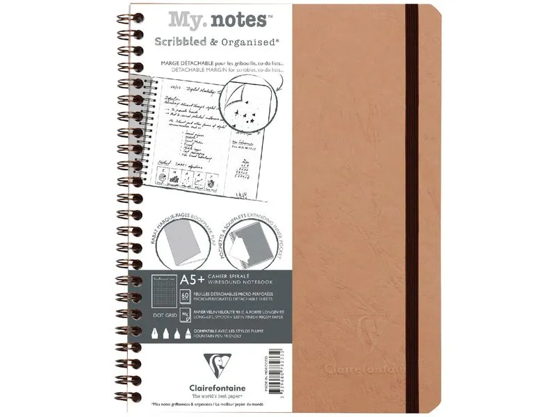 Clairefontaine Notizbuch AgeBag A5+, dotted, Beige Clairefontaine Notizbuch AgeBag A5+, dotted, Beige