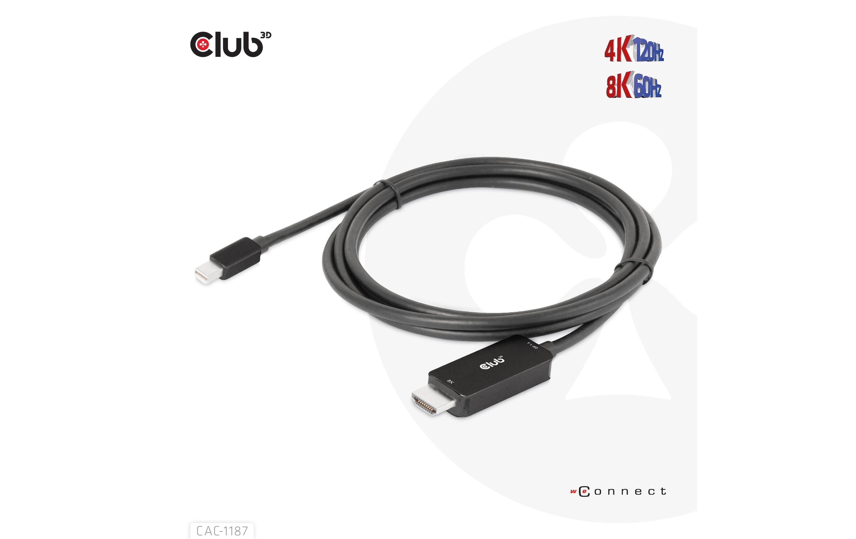 Club 3D Kabel CAC-1187 Mini-DisplayPort - HDMI, 1.8 m
