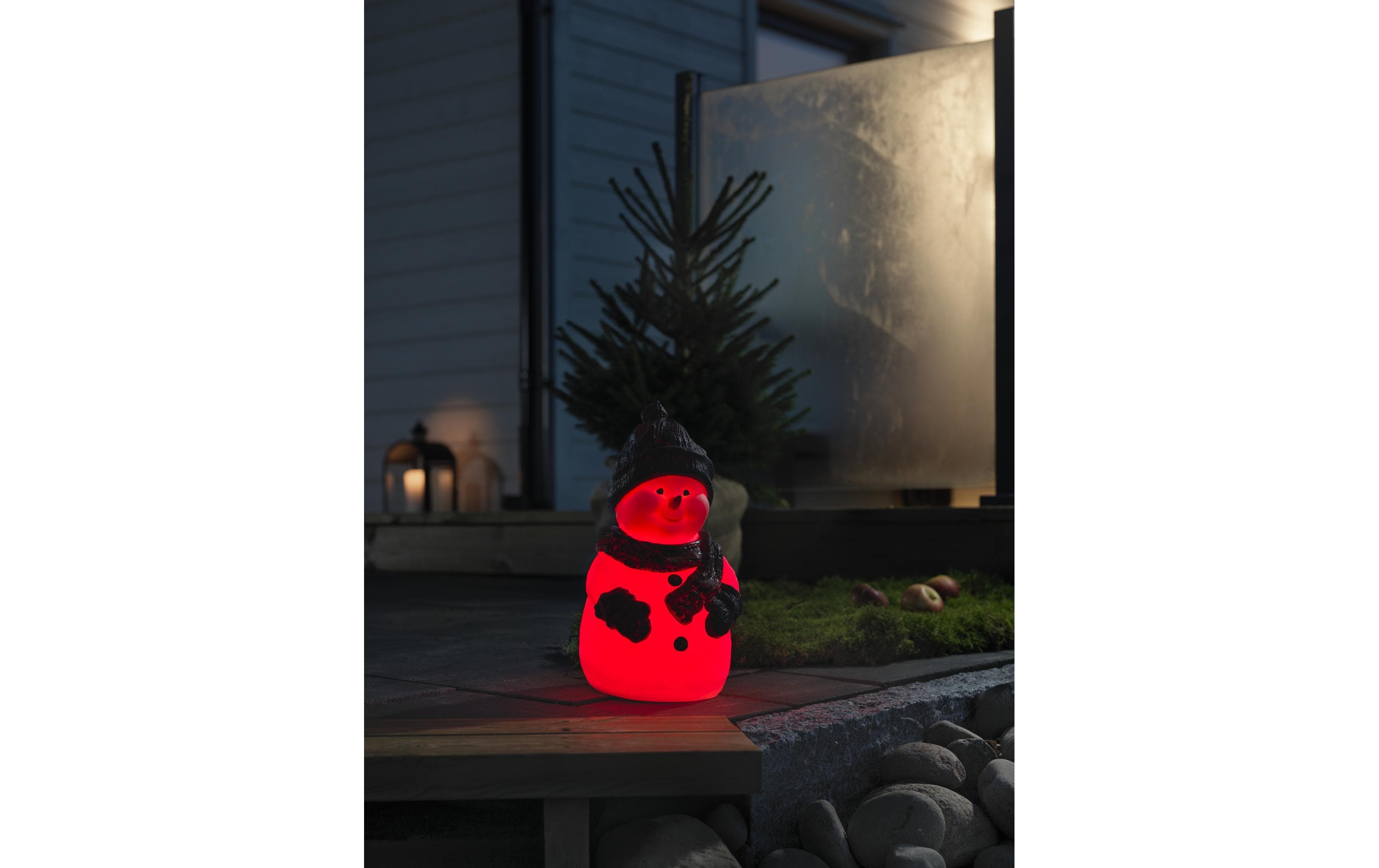 Konstsmide LED-Figur LED Kunststoffschneemann, 38 cm, RGB