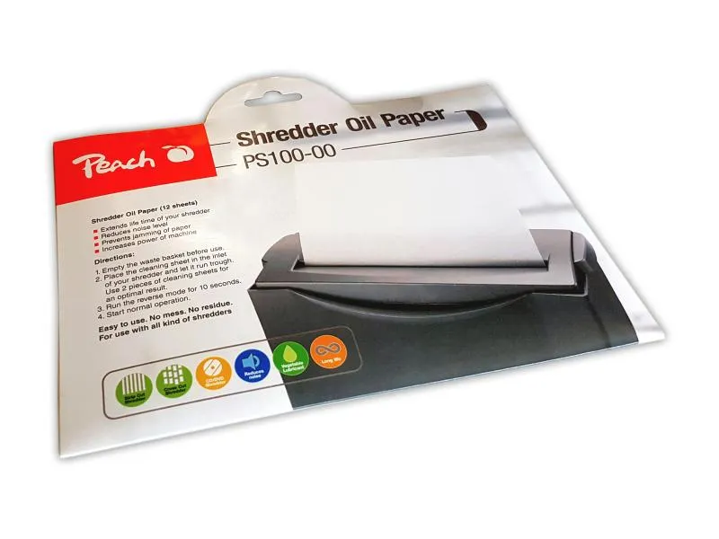Peach Ölpapier für Aktenvernichter 12 Stück Peach Ölpapier für Aktenvernichter 12 Stück