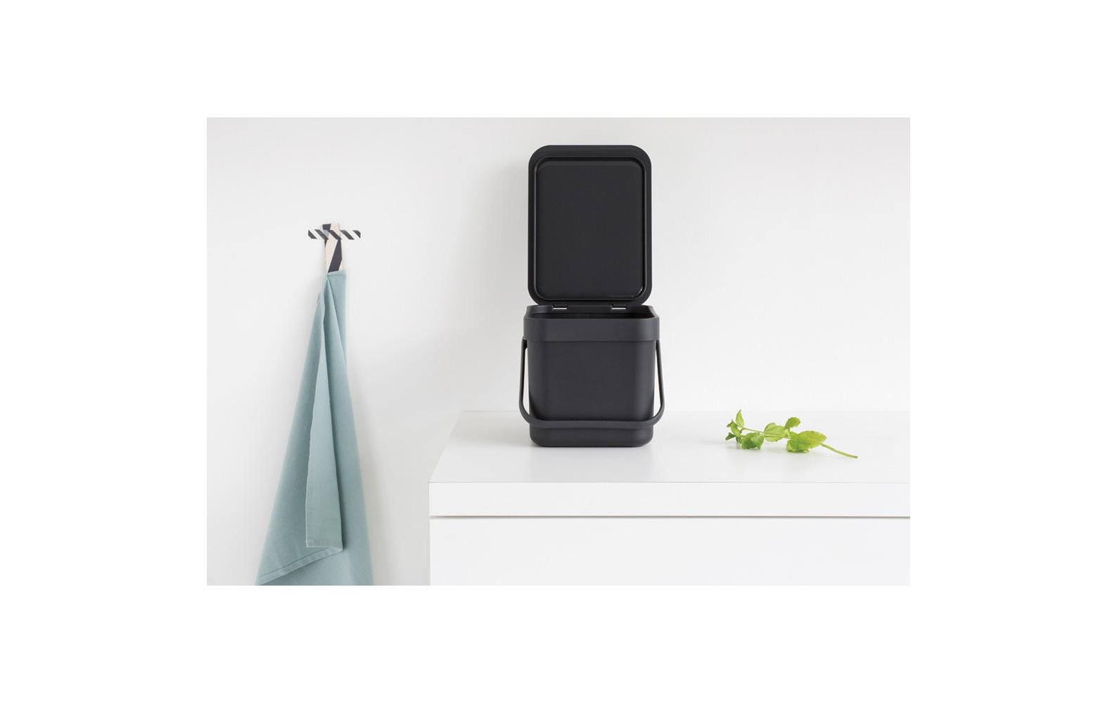 Brabantia Komposteimer Sort & Go 6 l, Grau