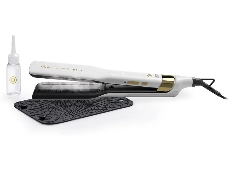 Bellissima Profihaarglätter Steam Elixir Gold/Weiss