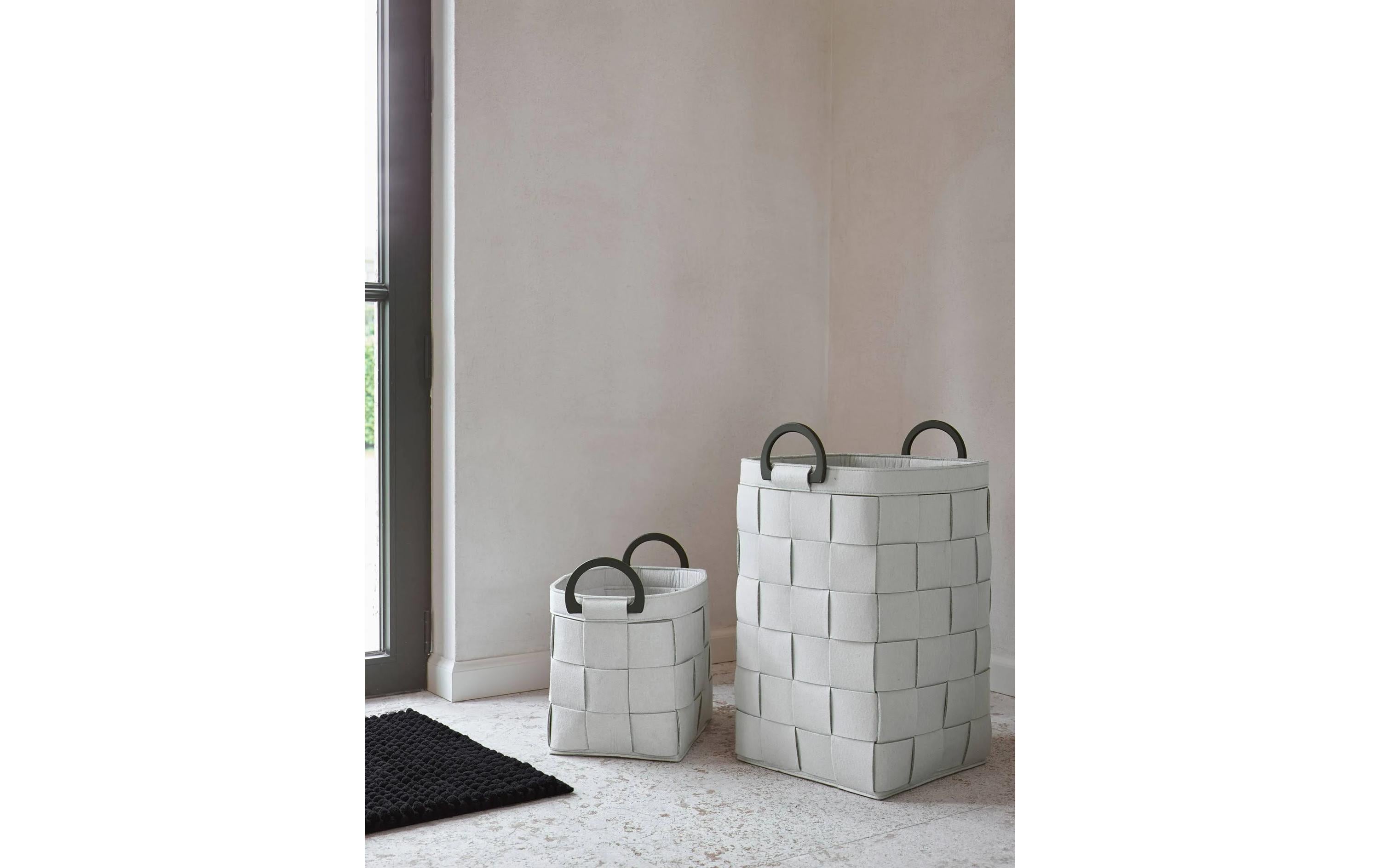 Aquanova Wäschekorb Dix 66 l, Silbergrau