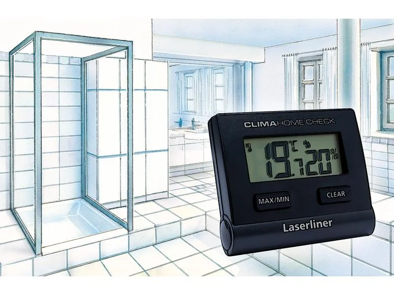 Laserliner Thermo-/Hygrometer ClimaHome-Check Black Digital Laserliner Thermo-/Hygrometer ClimaHome-Check Black Digital
