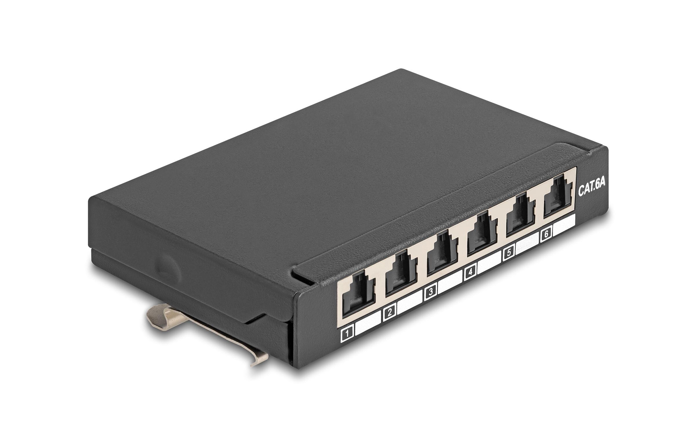 Delock Patchpanel 6-Port Desktop/DIN-Rail/Wand Delock Patchpanel 6-Port Desktop/DIN-Rail/Wand