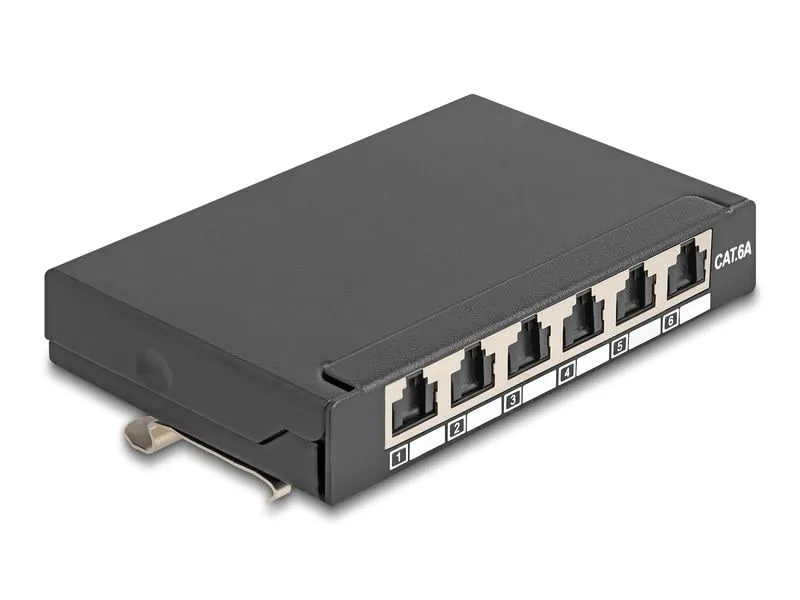 Delock Patchpanel 6-Port Desktop/DIN-Rail/Wand