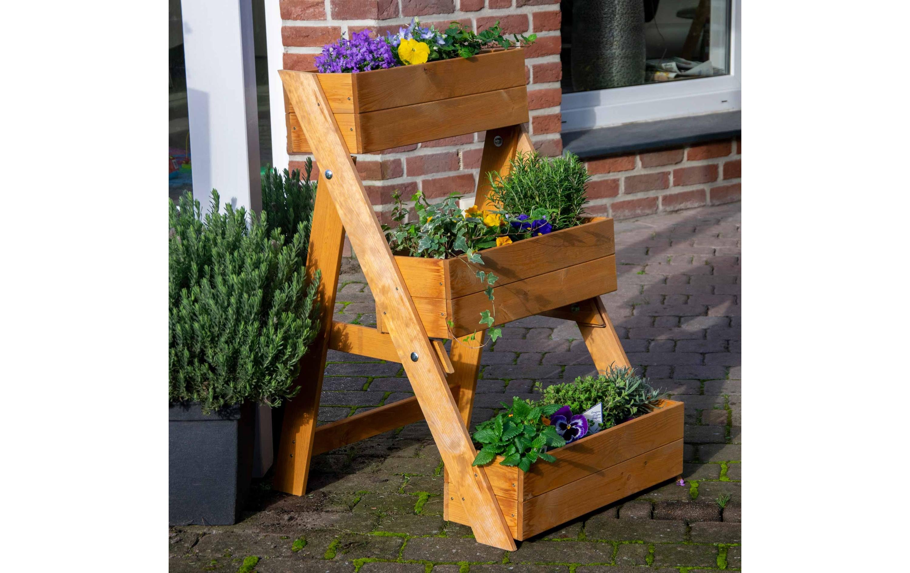 dobar Hochbeet Pflanztreppe 3-stufig