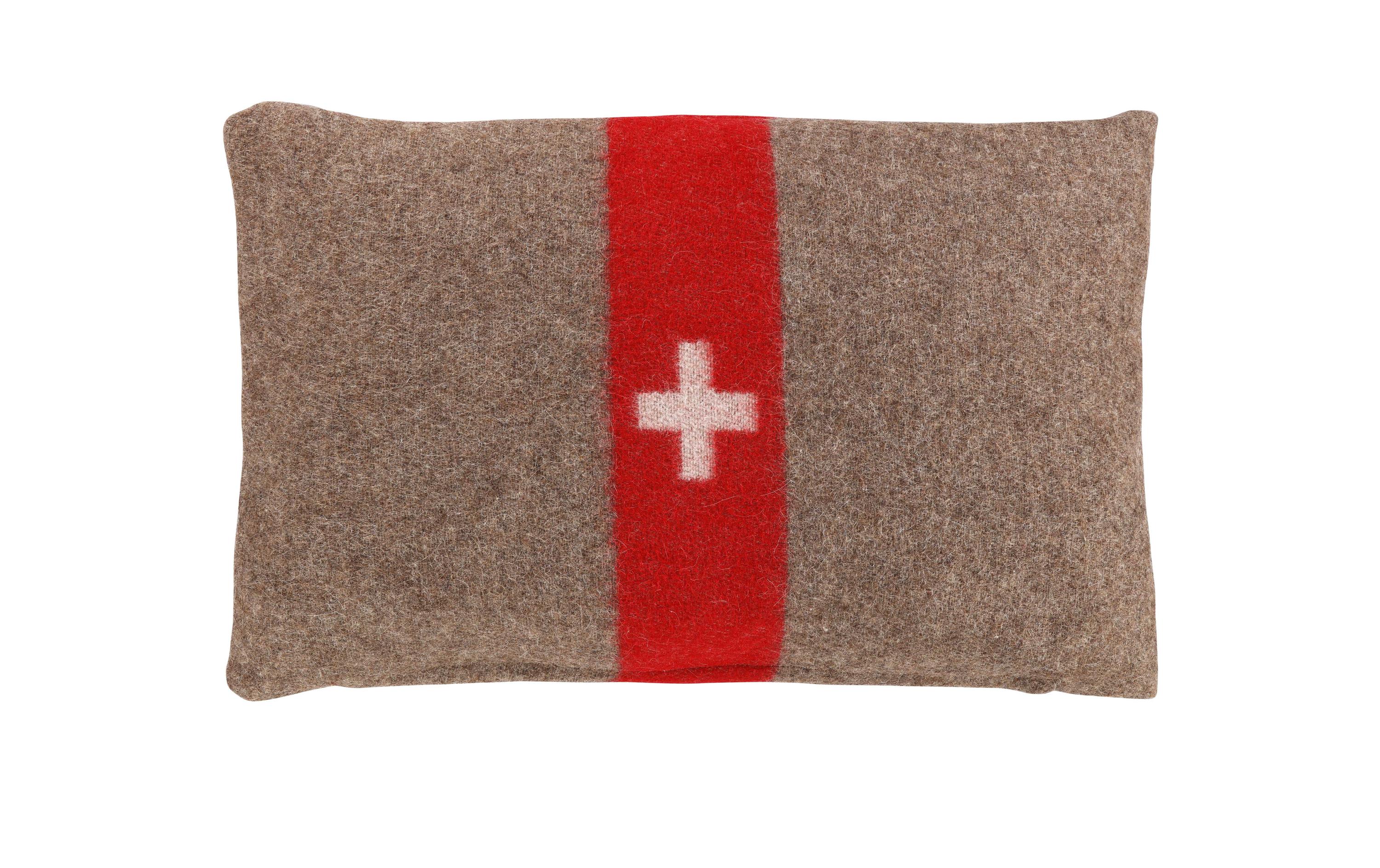 Eskimo Kissen Armee 40 x 60 cm, Braun/Rot