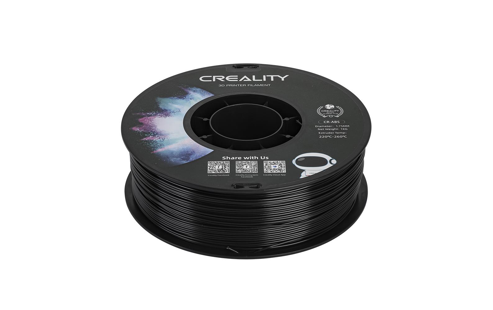 Creality Filament ABS, Schwarz, 1.75 mm, 1 kg Creality Filament ABS, Schwarz, 1.75 mm, 1 kg