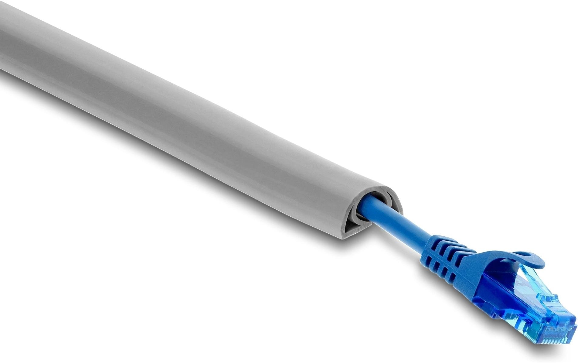 Delock Kabelkanal PVC flexibel 2 m x 30 mm Grau