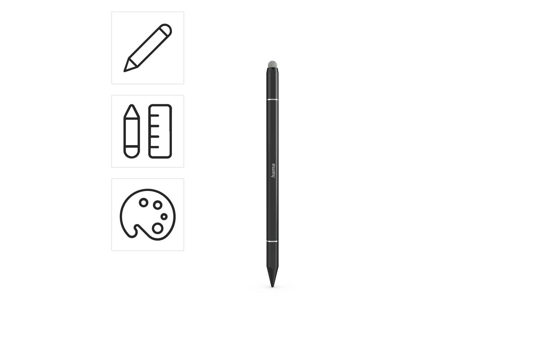 Hama 4in1-Eingabestift Disc Tip Schwarz