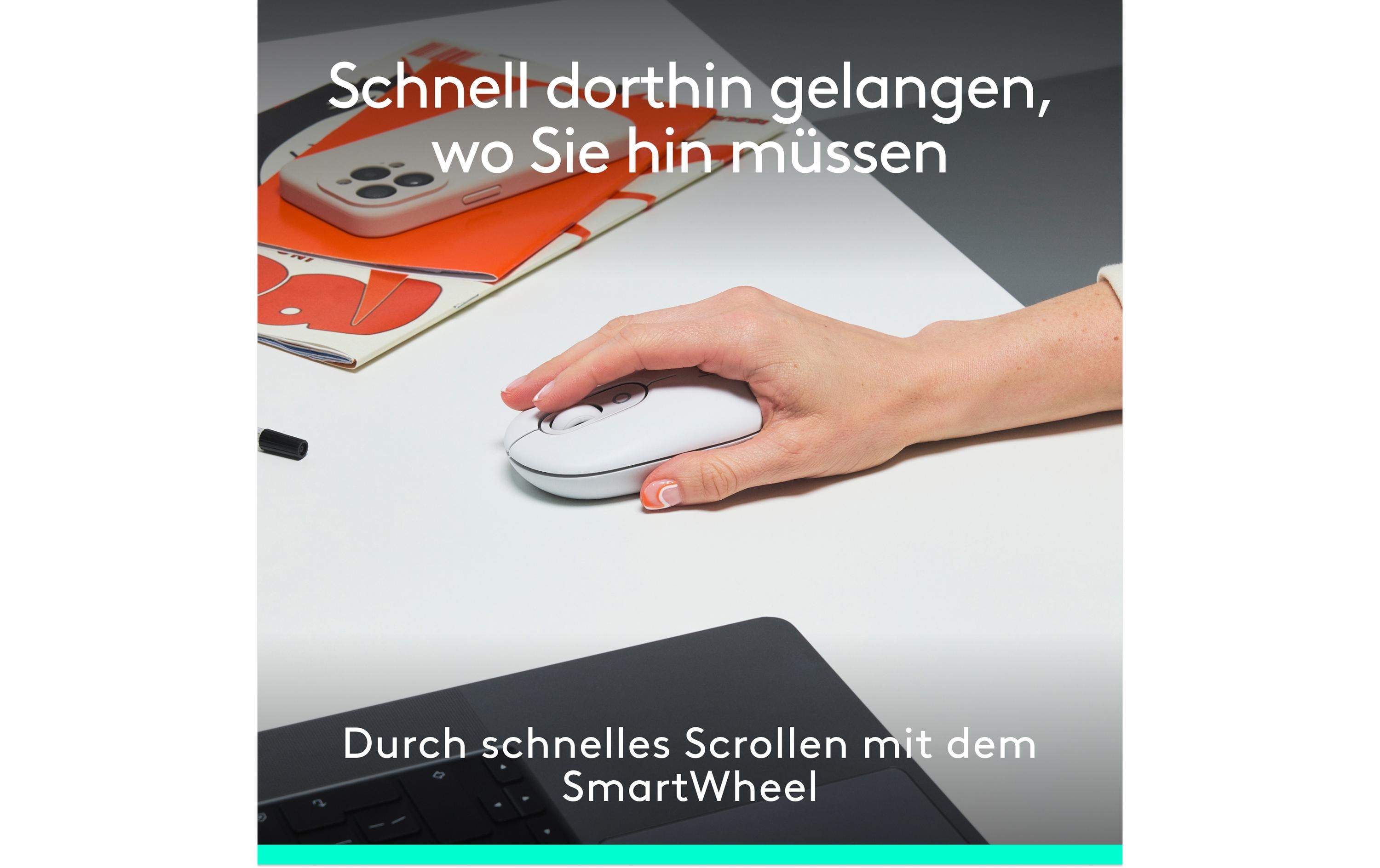 Logitech Tastatur-Maus-Set POP Icon Combo Off-white