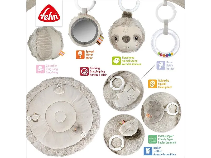 fehn 3-D-Activity-Decke Faultier, Grau/Beige fehn 3-D-Activity-Decke Faultier, Grau/Beige