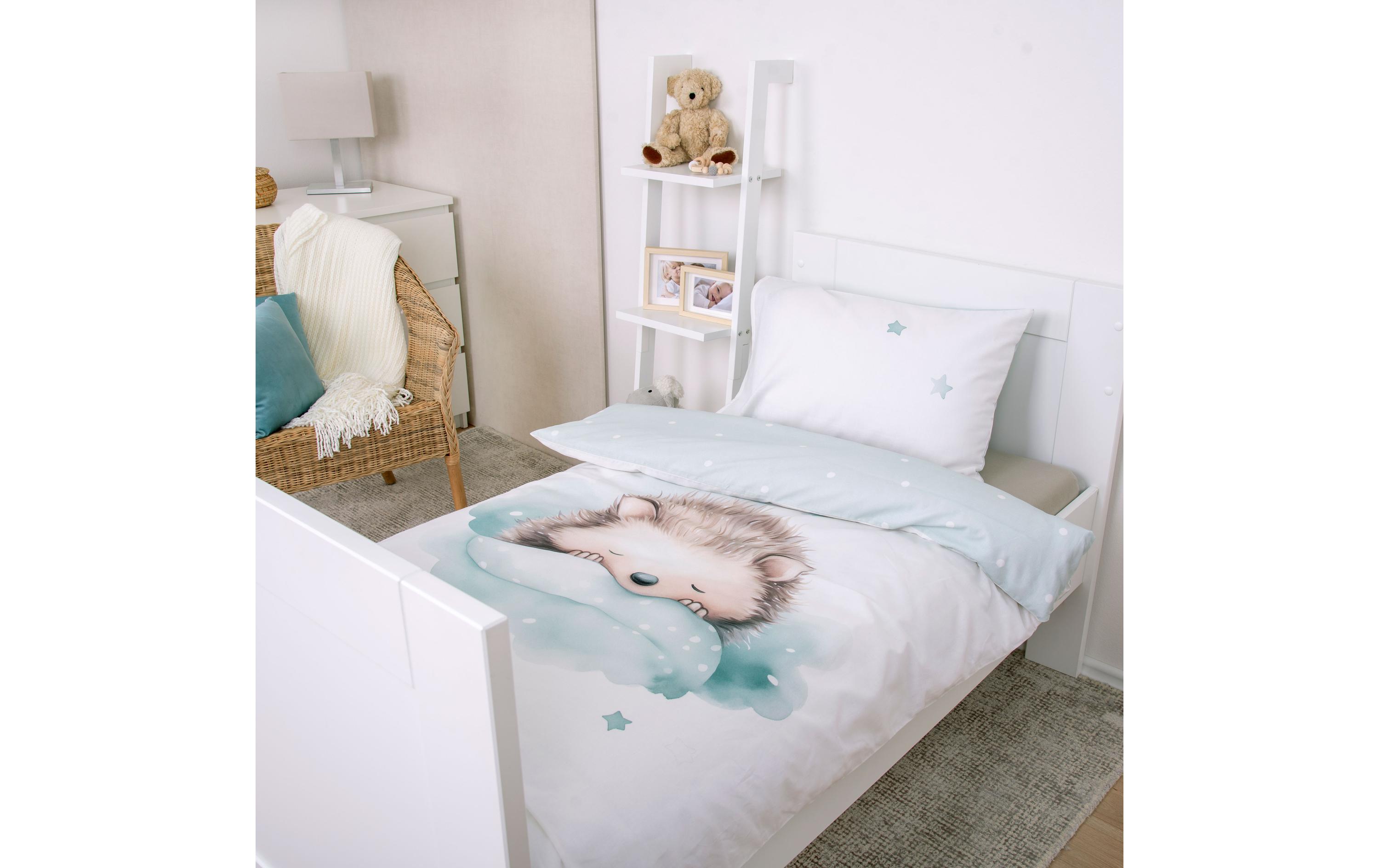 Herding Kinder Bettwäschegarnitur Kleiner Igel, 40/60+100/135 cm