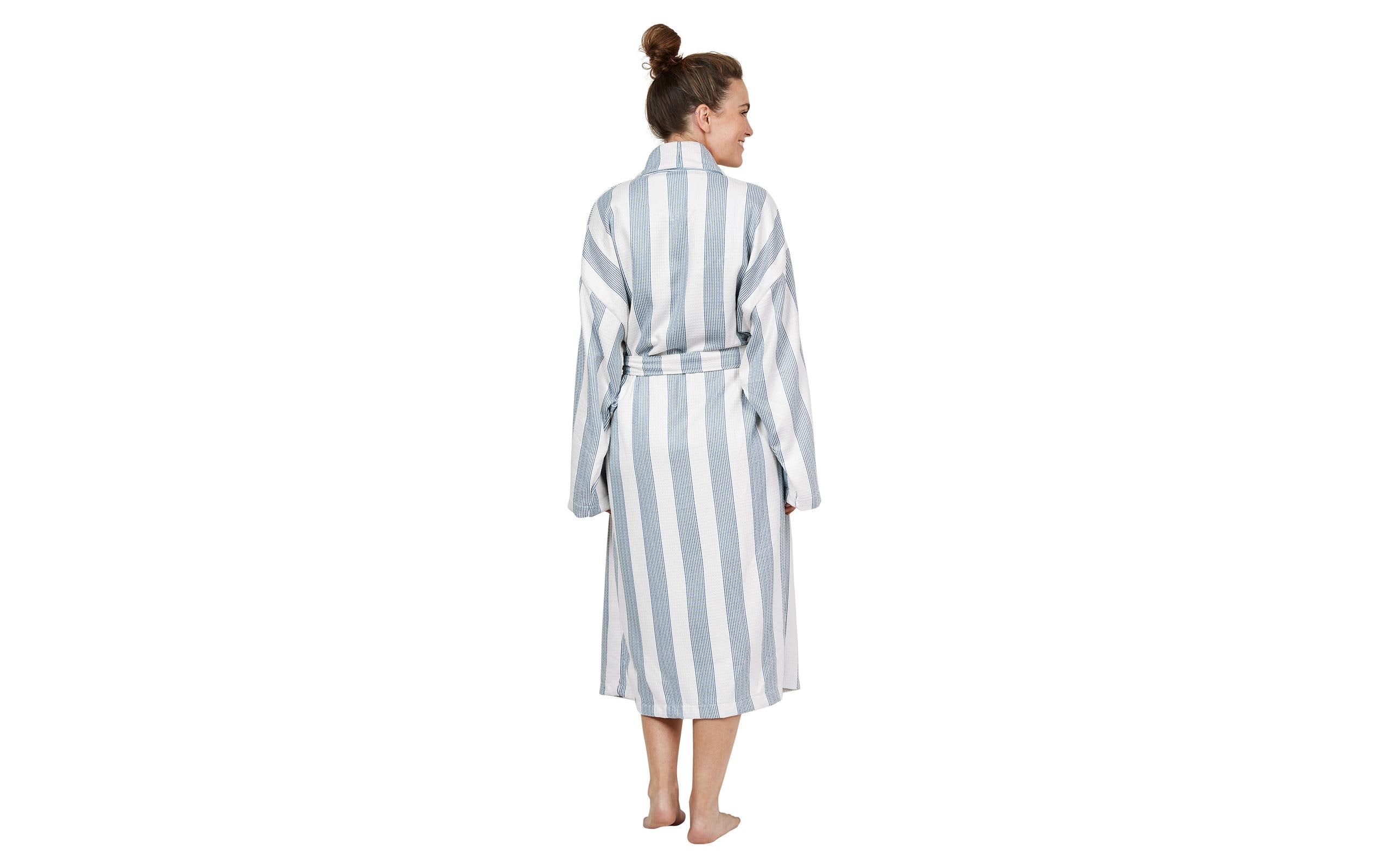 Dock & Bay Bademantel Waffle Storm Cloud Blau/Weiss