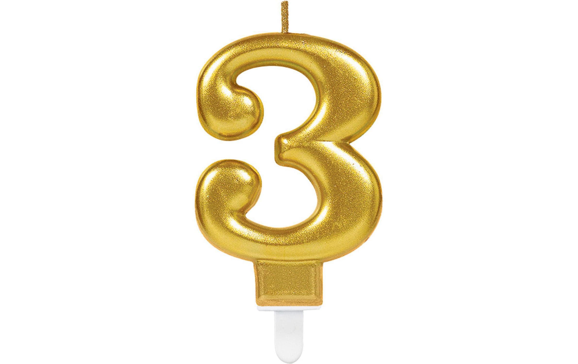 Amscan Zahlenkerze Nummer 3, 1 Stück Amscan Zahlenkerze Nummer 3, 1 Stück