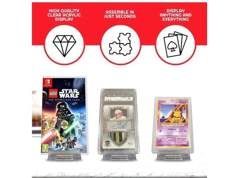 EvoRetro Display Stand 6er-Pack Verstellbar Acryl Transparent