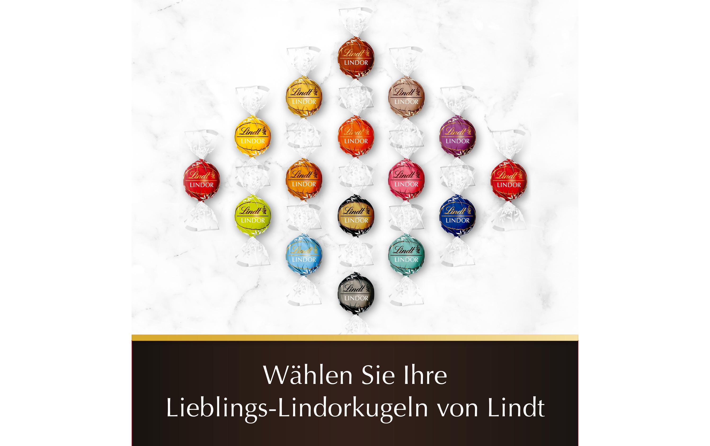 Lindt Schokoladen-Pralinen Lindor Kugeln Dunkel 60% Kakao 200 g