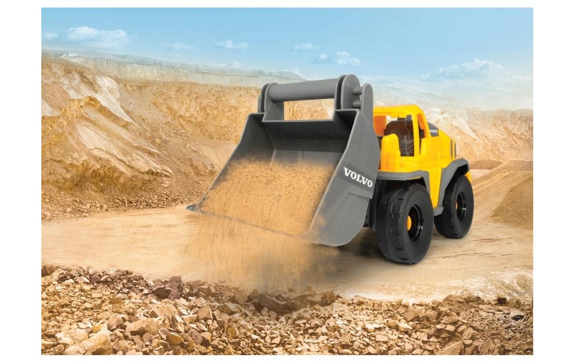 Dickie Toys Baustellenfahrzeug Grosser Mack Truck mit 2 Volvo Fahrzeugen