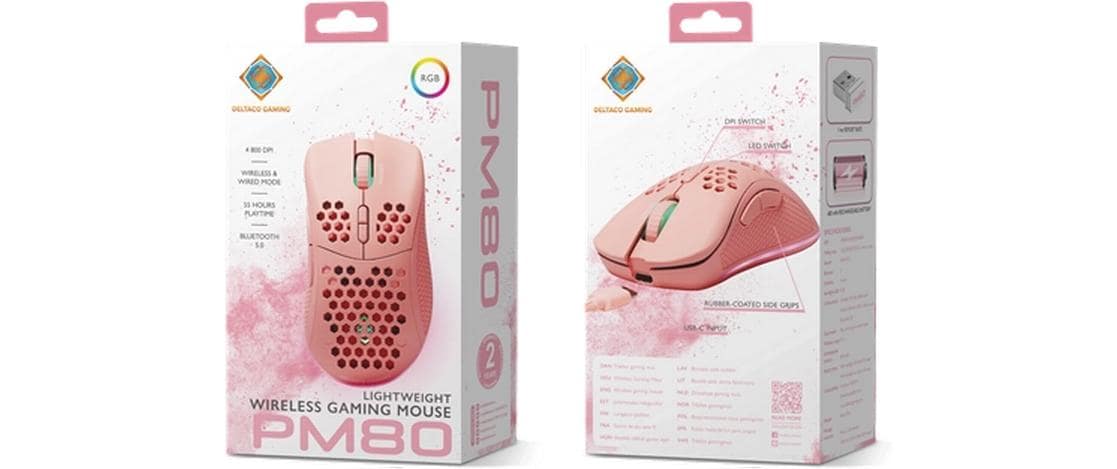 DELTACO Gaming-Maus GAM-120-P RGB Pink