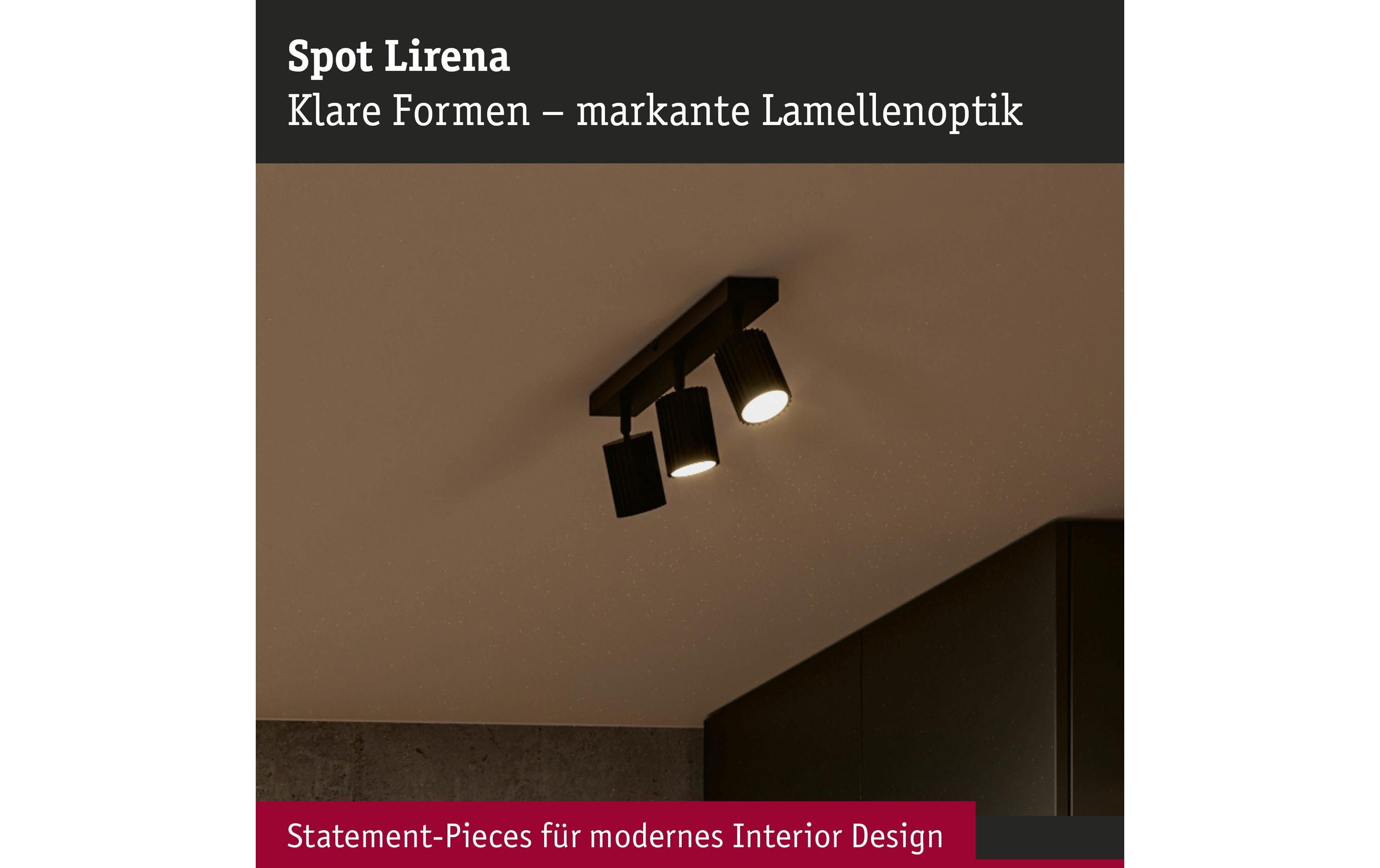 Paulmann Spotlight Lirena GU10 max. 3 x 10W Schwarz matt Metall