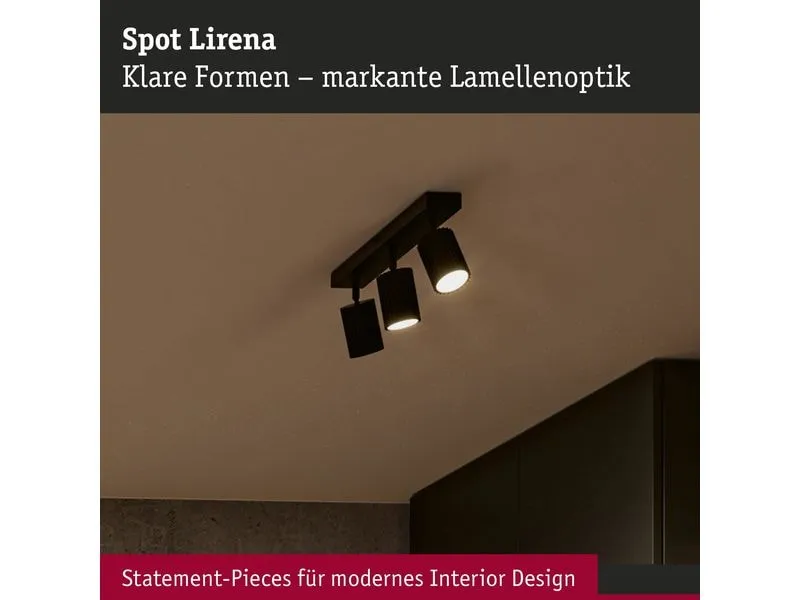 Paulmann Spotlight Lirena GU10 max. 3 x 10W Schwarz matt Metall Paulmann Spotlight Lirena GU10 max. 3 x 10W Schwarz matt Metall
