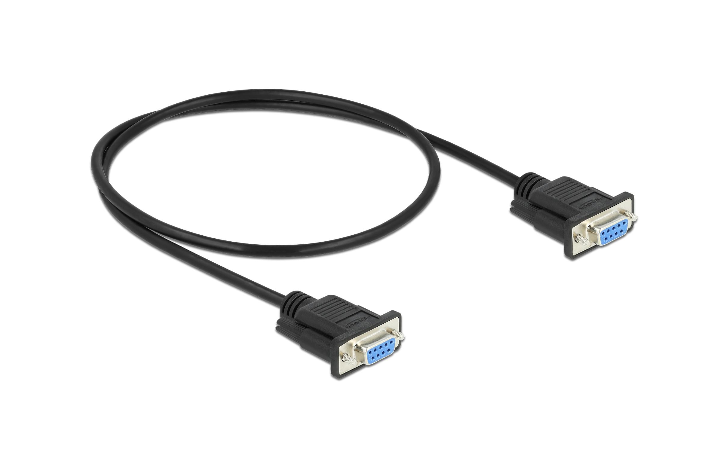 Delock Anschlusskabel Nullmodem RS-232 D-Sub 9 f-f 0.5 m Delock Anschlusskabel Nullmodem RS-232 D-Sub 9 f-f 0.5 m