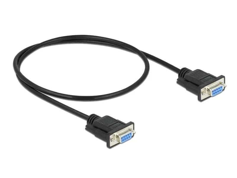 Delock Anschlusskabel Nullmodem RS-232 D-Sub 9 f-f 0.5 m