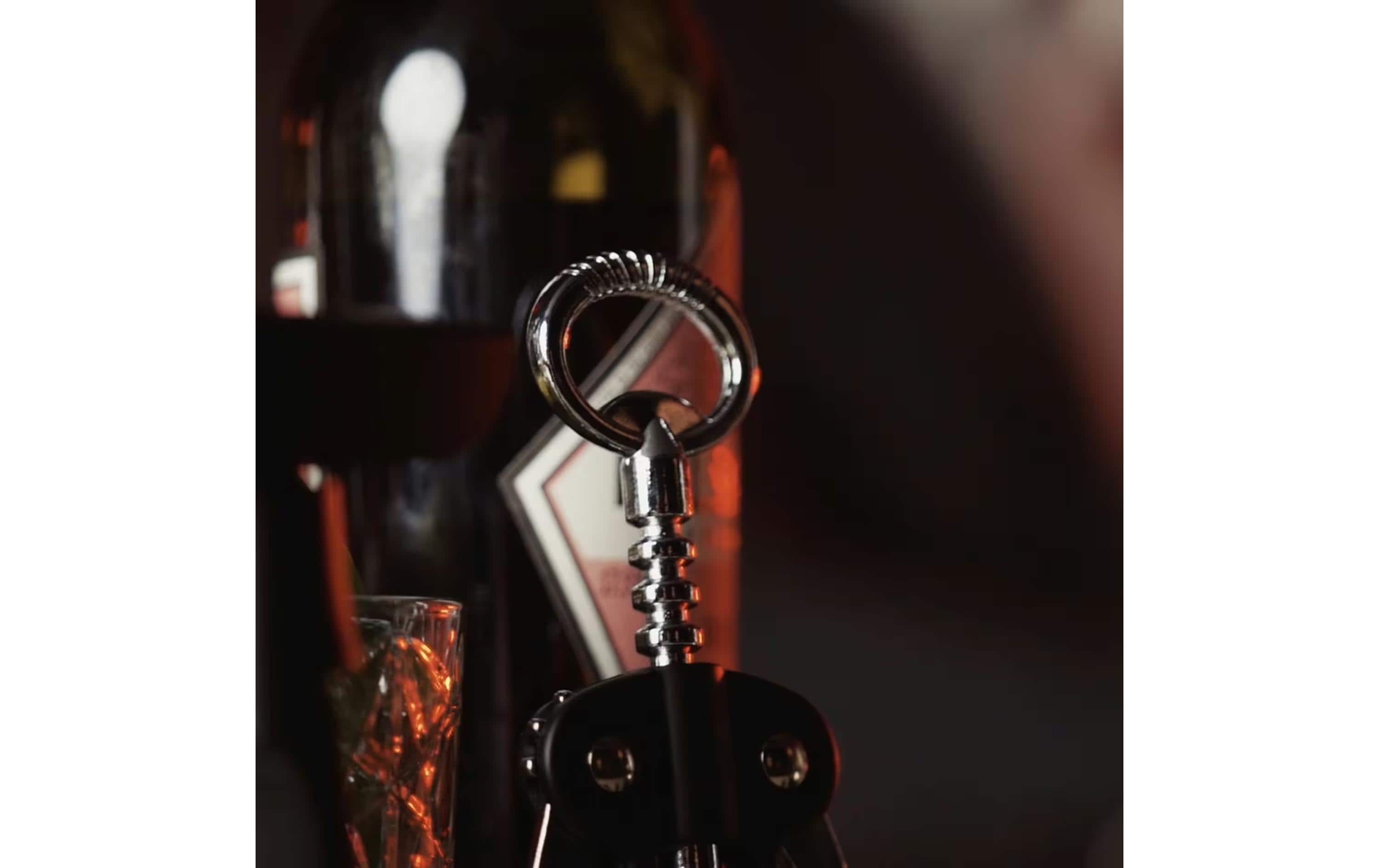 Fackelmann Hebelkorkenzieher Specter Schwarz/Silber