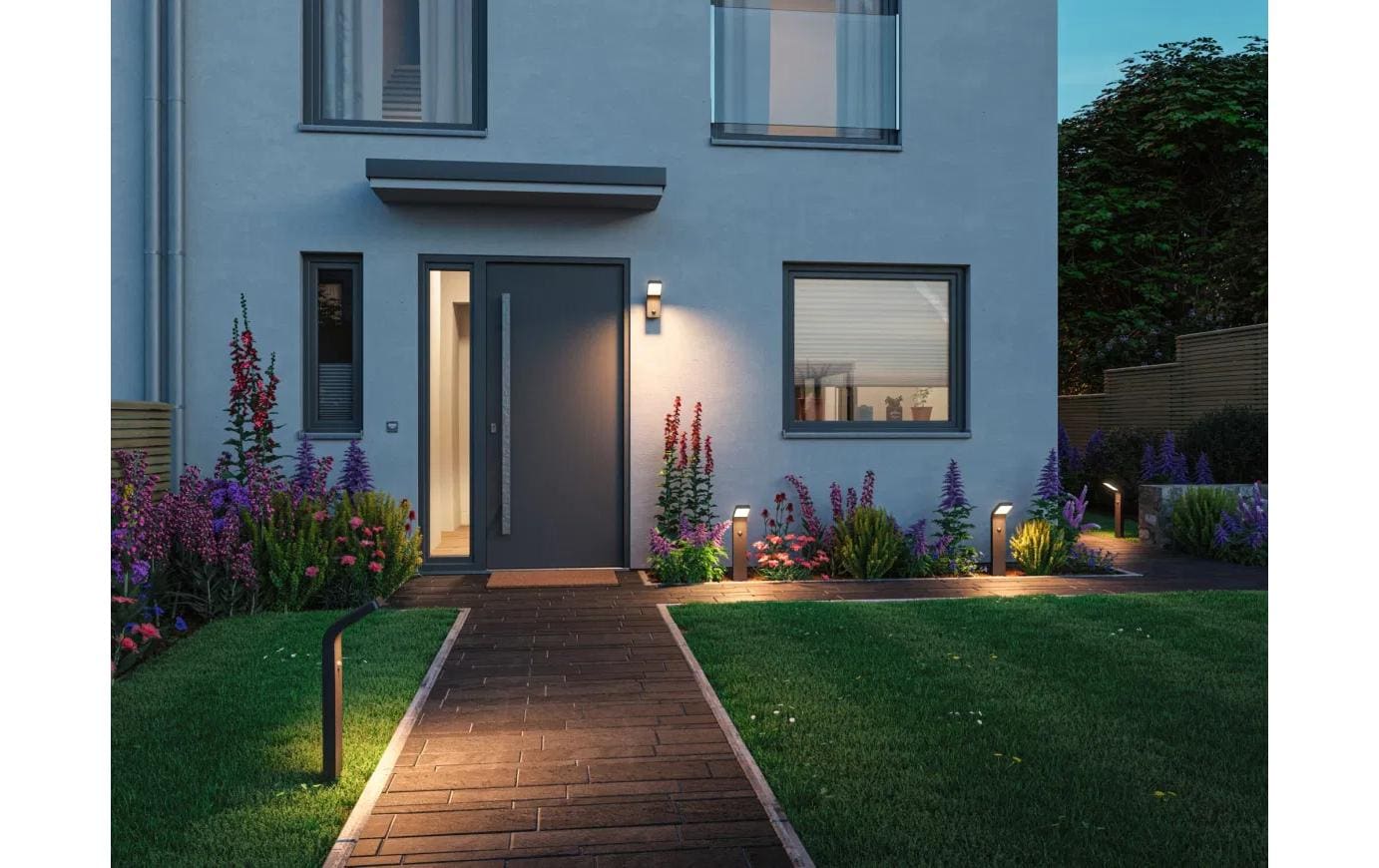 Paulmann Wegeleuchte LED Kulma Dämmerungsgesteuerter Bewegungsmelder