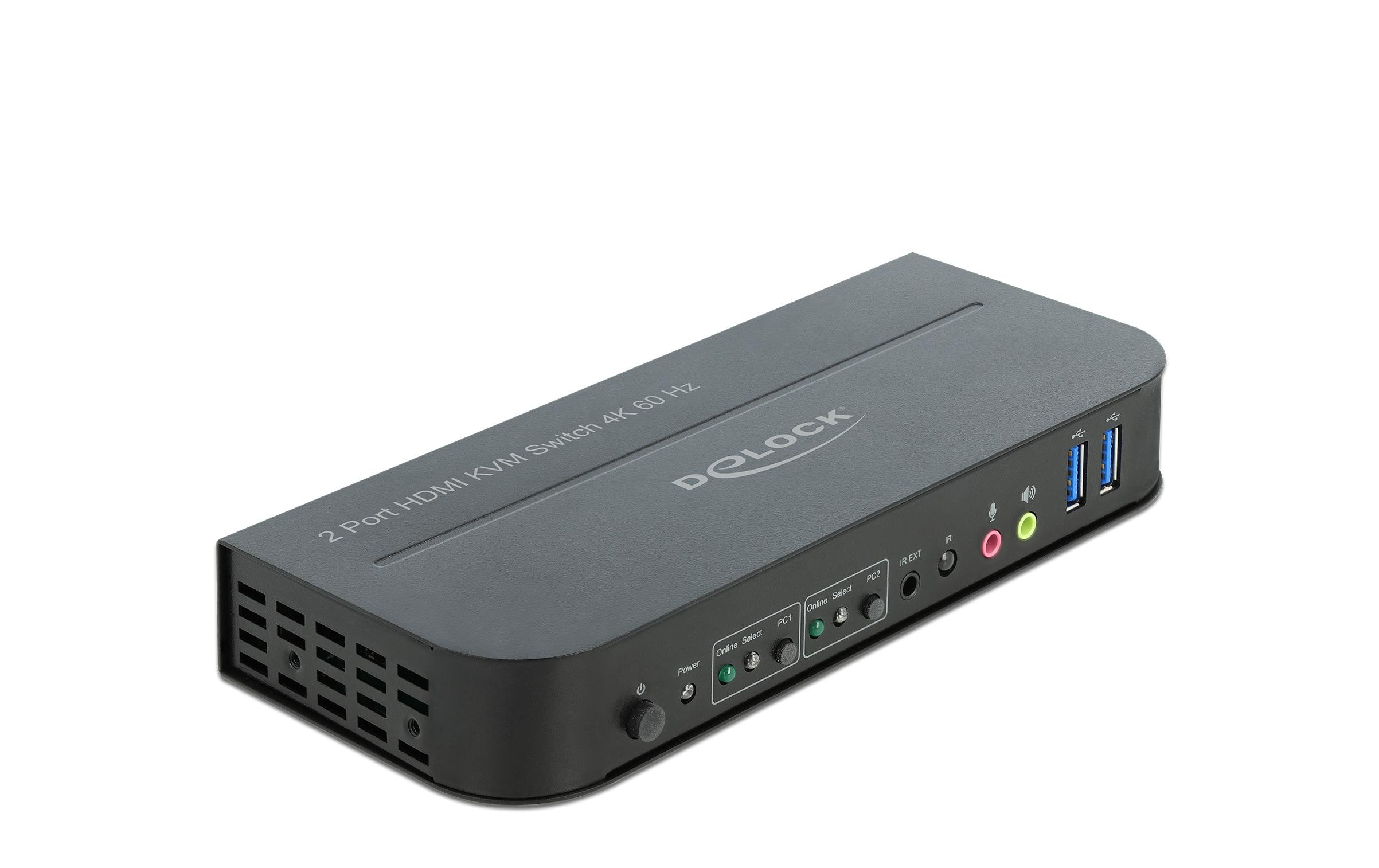 Delock KVM Switch 2 Port HDMI mit USB 3.0 und Audio 4k 60Hz Delock KVM Switch 2 Port HDMI mit USB 3.0 und Audio 4k 60Hz