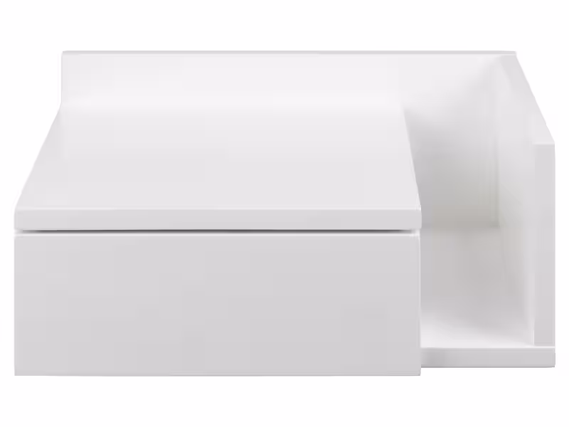 AC Design Nachttisch Ashlan 40 cm x 16.5 cm, Weiss glanz
