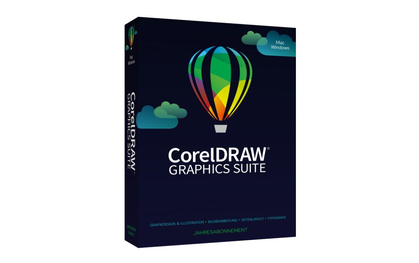 Corel CorelDraw Graphics Suite Agnostic Box, ABO, 1yr, Win/Mac, DE