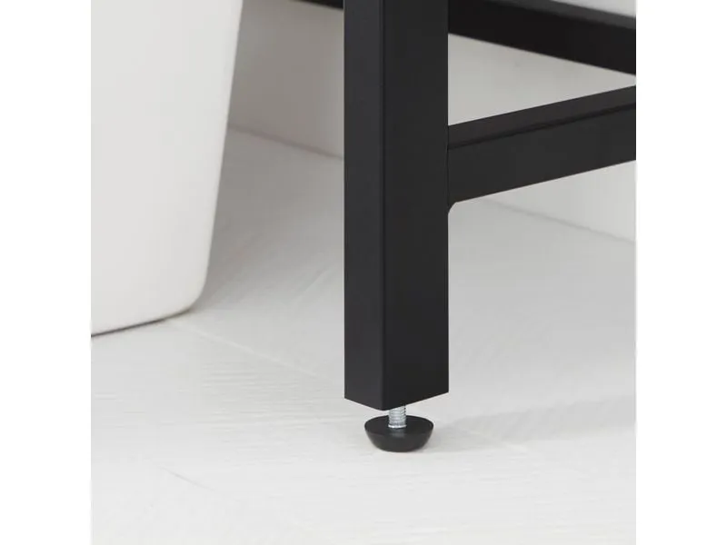 VASAGLE Badezimmerregal mit Schrank 64 x 24 x 171 cm, Braun/Schwarz VASAGLE Badezimmerregal mit Schrank 64 x 24 x 171 cm, Braun/Schwarz