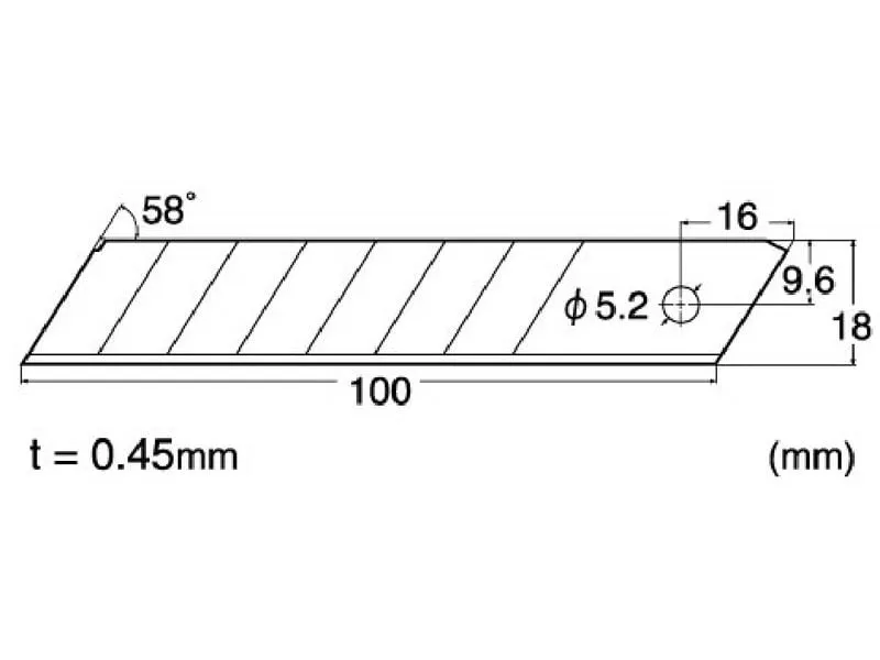 NT Cutter Ersatzklinge BL1P 10 Stück NT Cutter Ersatzklinge BL1P 10 Stück