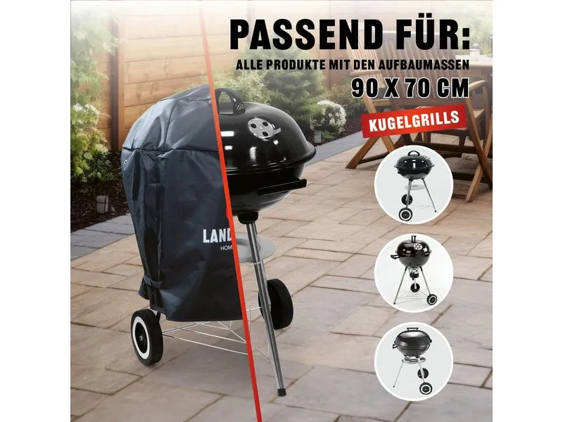 Landmann Abdeckhaube Premium 90 x 70 x 70 cm – Schwarz