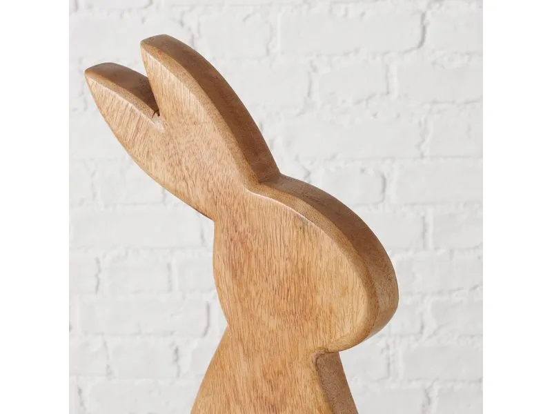 Boltze Aufsteller Hase Nesli 45.9 cm, Mangoholz