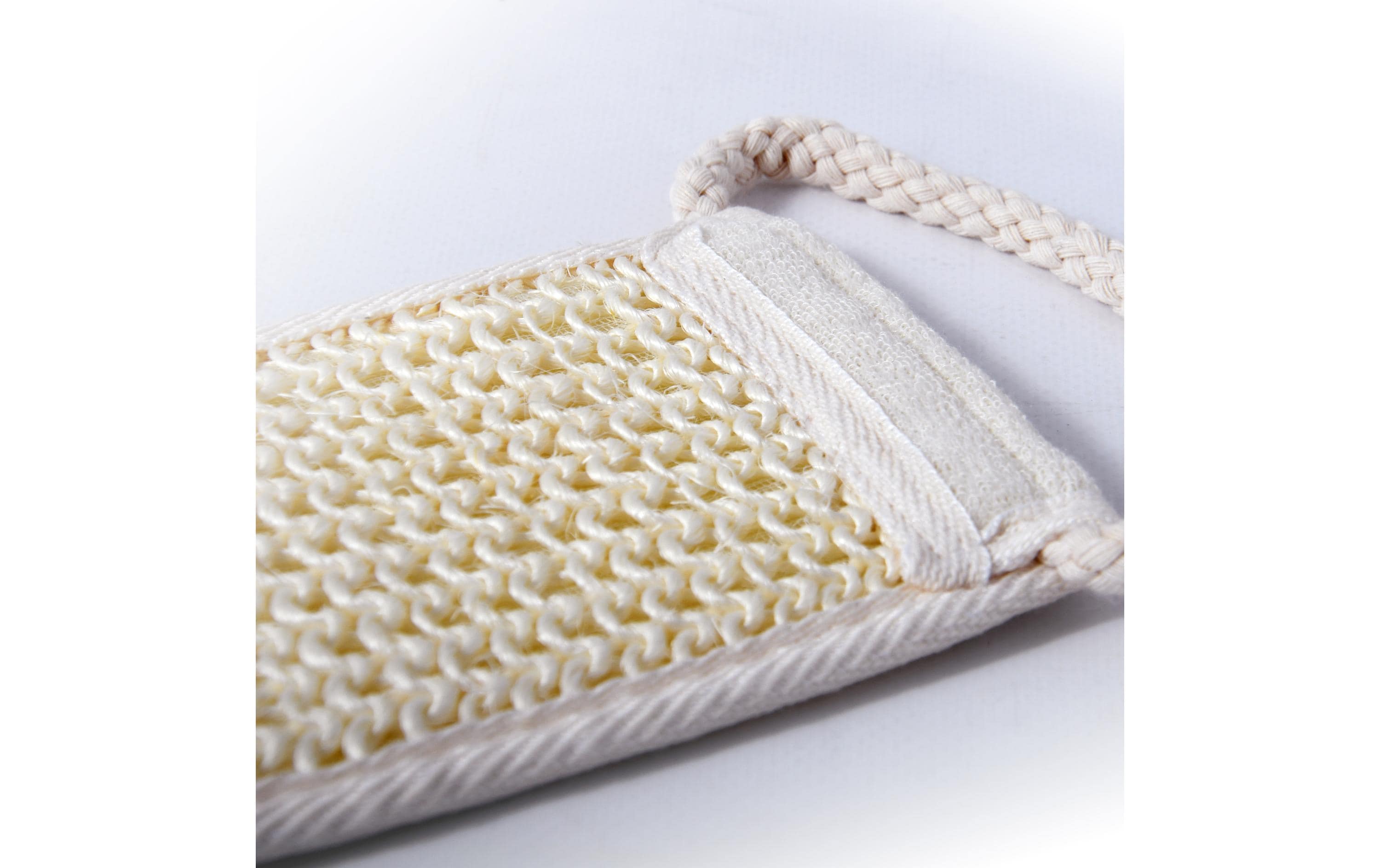 MSV Rückenschruber aus Sisal 22.5 x 10.5 cm, Weiss